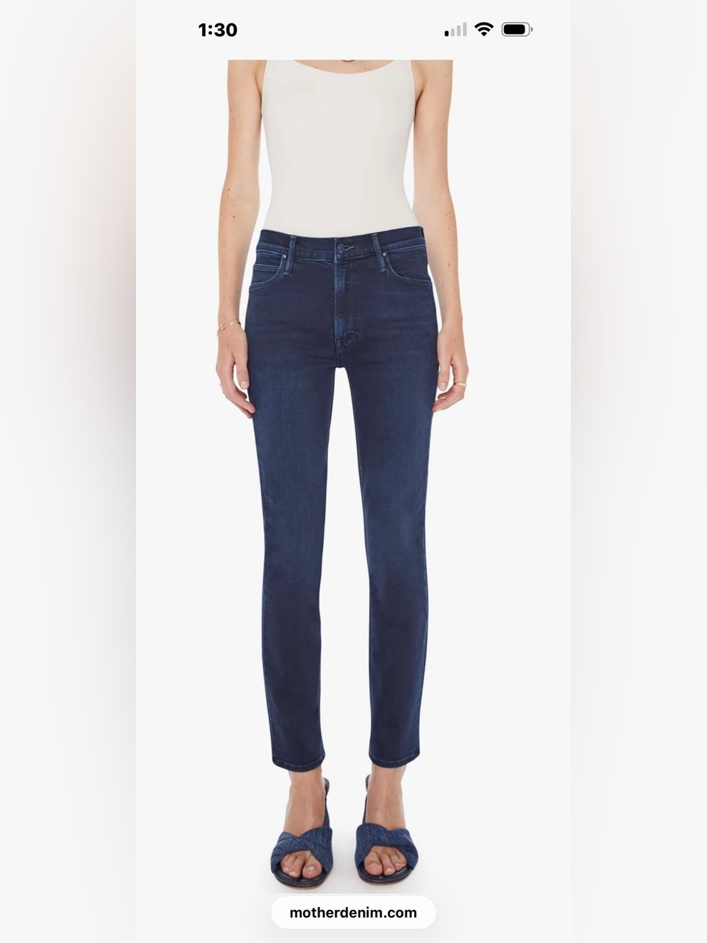 MOTHER The Mid Rise Dazzler Ankle Jeans